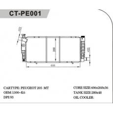 CT/PE-001标致散热器