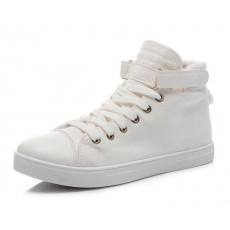 2014秋季新款白色高帮男式帆布运动板鞋