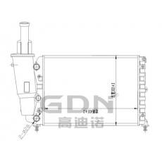 GDN.6.FT.042M-23 菲亚特 铝质散热器