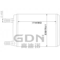 GDN.7.LA.013H-40 拉达 暖风机水箱