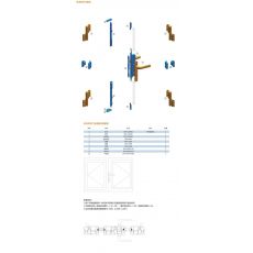 多点对开门锁 门窗配件