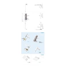 U槽塑钢门锁组合配件 门窗板配件