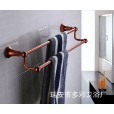 太空铝彩色浴室 红古铜毛巾杆 毛巾架 双杆