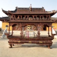 铸铁香炉寺庙陵园长方形八龙柱香炉佛道教寺院大型铜香炉