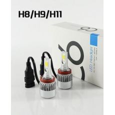 C6款大灯 H8H9H11 大功率30W LED车灯 带风扇