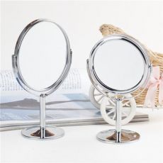 金属小号镜子台式镜子双面化妆镜梳妆镜1:2