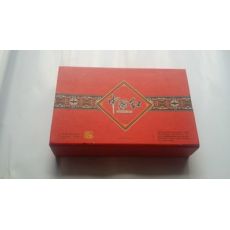 中国红书签笔套装 红色翻盖礼品盒