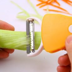 不锈钢刀头多功能收缩双面削皮刀创意厨房刨丝刀水果塑料削皮器