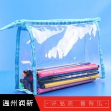 文具塑料手提TPU袋 旅行旅游TPU包装洗漱袋透明拉链化妆品包