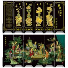 漆器仿古屏风 002 琴棋书画 中国特色工艺品