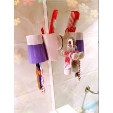 洗漱用品 糖果色粘贴式牙刷架 洗簌套装 吸盘式创意牙膏牙刷架