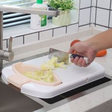 水槽沥水菜板果蔬清洗篮食材收纳槽 分合式沥水多功能菜板可伸缩