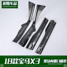 适用于18款宝马X3改装专用 黑钛内置门槛条 不锈钢门边防刮踏板