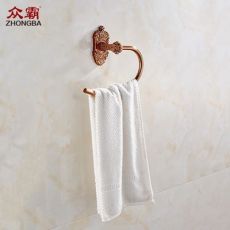 时尚玫瑰金6809-M皇冠毛巾环置物架 卫生间浴室专用挂件