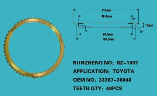 汽车同步器齿环 OEM：33367-36040 丰田