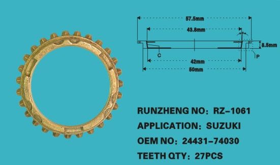 汽车同步器齿环 OEM：24431-74030