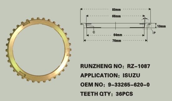 汽车同步器齿环 OEM：9-33265-620-0