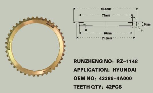 同步器齿环 OEM：43386-4A000